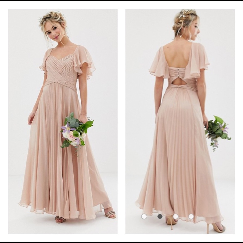 ASOS DESIGN Bridesmaid pleated bodice maxi dress 2